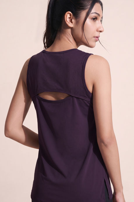 Buy Zelocity Quick Dry Gym & Training Relaxed Tank Top - Purple Plumeria